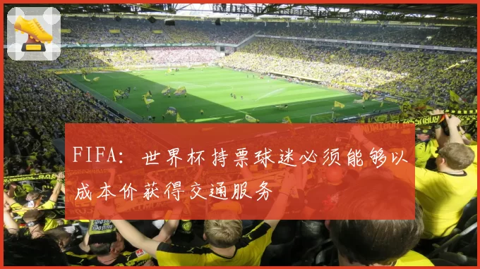 FIFA：世界杯持票球迷必须能够以成本价获得交通服务